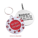 Personalized Engraving Pet Cat Name Tags Customized Dog ID Tag Collar Accessories Nameplate Anti-lost Pendant Metal Keyring daiiibabyyy