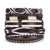 Men Bracelets Vintage Multilayer Leather Braid Bracelets Bangles Star Leaf Owl Handmade Rope Wrap Bracelets Male Gift Jewlery daiiibabyyy