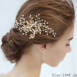 Bridal Hair Comb Clip Headband Wedding Hair Accessories Rhinestone Flower Bridal Hair Accessories Tiara Headband Head Jewelry daiiibabyyy
