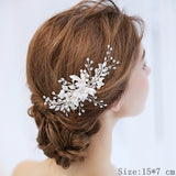 Bridal Hair Comb Clip Headband Wedding Hair Accessories Rhinestone Flower Bridal Hair Accessories Tiara Headband Head Jewelry daiiibabyyy