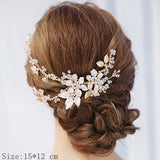 Bridal Hair Comb Clip Headband Wedding Hair Accessories Rhinestone Flower Bridal Hair Accessories Tiara Headband Head Jewelry daiiibabyyy