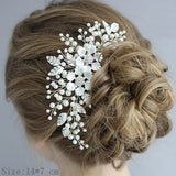 Bridal Hair Comb Clip Headband Wedding Hair Accessories Rhinestone Flower Bridal Hair Accessories Tiara Headband Head Jewelry daiiibabyyy