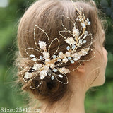 Bridal Hair Comb Clip Headband Wedding Hair Accessories Rhinestone Flower Bridal Hair Accessories Tiara Headband Head Jewelry daiiibabyyy