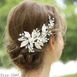 Bridal Hair Comb Clip Headband Wedding Hair Accessories Rhinestone Flower Bridal Hair Accessories Tiara Headband Head Jewelry daiiibabyyy
