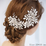 Bridal Hair Comb Clip Headband Wedding Hair Accessories Rhinestone Flower Bridal Hair Accessories Tiara Headband Head Jewelry daiiibabyyy