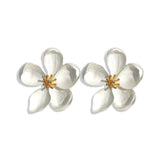 Flatfoosie Flower Long Dangle Drop Earrings for Women Wedding Bridal Party White Red Big Petal Korean Earrings Statement Jewelry daiiibabyyy