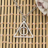 New Fashion Necklace Hallows Deathly 22x21mm Silver Color Pendants Short Long Women Men Colar Gift Jewelry Choker daiiibabyyy