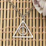 New Fashion Necklace Hallows Deathly 22x21mm Silver Color Pendants Short Long Women Men Colar Gift Jewelry Choker daiiibabyyy