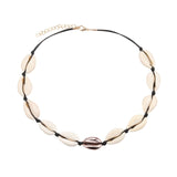 Hot Conch Seashell Necklace Women Jewelry Summer Beach Shell Choker Bohemian Rope Cowrie Beaded Necklaces Handmade Collar Female daiiibabyyy