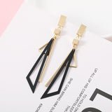 Korean Long Statement Geometric Triangle Tassel Dangle Drop Earrings For Women Earrings Fashion Jewelry Oorbellen Brincos daiiibabyyy