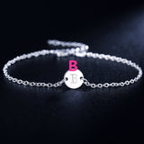Beautiful fashion Elegant Gold color silver color 4MM beads chain women Letter cute Bracelet high quality Gorgeous jewelry H198 daiiibabyyy