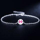 Beautiful fashion Elegant Gold color silver color 4MM beads chain women Letter cute Bracelet high quality Gorgeous jewelry H198 daiiibabyyy