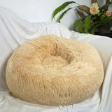 Round Cat bed Long Plush Pet Dog Bed For Dogs Super Soft Cat Winter Warm Sleeping Bag Puppy Kennel Dog Cushion Mats Lounger Sofa daiiibabyyy