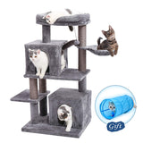 Free Shipping Luxury Cat Tree Condo Furniture Kitten Activity Tower Pet Kitty Play House with Scratching Posts Perches Hammoc