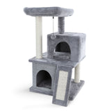 Free Shipping Luxury Cat Tree Condo Furniture Kitten Activity Tower Pet Kitty Play House with Scratching Posts Perches Hammoc daiiibabyyy