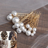 Women U-shaped Pin Metal Barrette Clip Hairpins Simulated Pearl Bridal Tiara Hair Accessories Wedding Hairstyle Design Tools daiiibabyyy