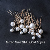 Women U-shaped Pin Metal Barrette Clip Hairpins Simulated Pearl Bridal Tiara Hair Accessories Wedding Hairstyle Design Tools daiiibabyyy