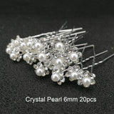Women U-shaped Pin Metal Barrette Clip Hairpins Simulated Pearl Bridal Tiara Hair Accessories Wedding Hairstyle Design Tools daiiibabyyy