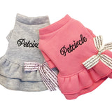 Winter Autumn Dog Cat Dress Coat with letter bowknot puppy dog clothing teddy poodle clothes for Dogs small pet daiiibabyyy