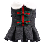 Winter Autumn Dog Cat Dress Coat with letter bowknot puppy dog clothing teddy poodle clothes for Dogs small pet daiiibabyyy