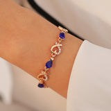 New 5 Colors Beautiful Bracelet for Women Colorful Austrian Crystal Fashion Heart Chain Bracelet For Female Gifts  2021 daiiibabyyy