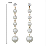 New Boho White Imitation Pearl Round Circle Hoop Earrings Women Gold Color Big Earings Korean Jewelry Brincos Statement Earrings daiiibabyyy