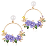 New Boho White Imitation Pearl Round Circle Hoop Earrings Women Gold Color Big Earings Korean Jewelry Brincos Statement Earrings daiiibabyyy