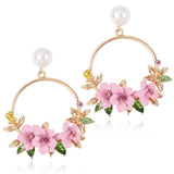 New Boho White Imitation Pearl Round Circle Hoop Earrings Women Gold Color Big Earings Korean Jewelry Brincos Statement Earrings daiiibabyyy