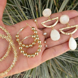 Tocona Elegant Gold Beach Shell Starfish Love Heart Pearl Dangle Earrings for Women Ethnic Jewelry Boho Drop Earring Set daiiibabyyy