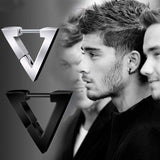 Fashion Gothic Triangle earrings Unisex Punk Rock copper Men Women Ear Stud Earrings Pierced Push-Back Ear Plug Buckle jewelry daiiibabyyy
