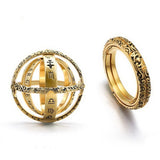 Vintage Astronomical Ball Rings For Women Men Creative Complex Rotating Cosmic Finger Ring Jewelry jz516 daiiibabyyy