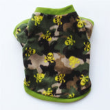 Warm Fleece Pet Dog Clothes Cute Skull Printed Pet Coat Puppy Dogs Shirt Jacket French Bulldog Pullover Camouflage Dog Clothing daiiibabyyy