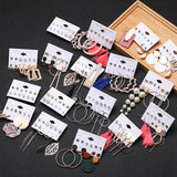 Tassel Acrylic Earrings For Women Bohemian Earrings Set Big Geometric Drop Earring 2020 Pearl Earrings Set DIY Fashion Jewelry daiiibabyyy