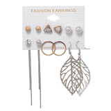 Tassel Acrylic Earrings For Women Bohemian Earrings Set Big Geometric Drop Earring 2020 Pearl Earrings Set DIY Fashion Jewelry daiiibabyyy