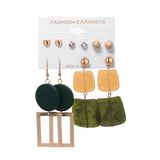 Tassel Acrylic Earrings For Women Bohemian Earrings Set Big Geometric Drop Earring 2020 Pearl Earrings Set DIY Fashion Jewelry daiiibabyyy