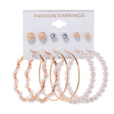 Tassel Acrylic Earrings For Women Bohemian Earrings Set Big Geometric Drop Earring 2020 Pearl Earrings Set DIY Fashion Jewelry daiiibabyyy