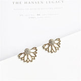 New Crystal Flower Drop Earrings for Women Fashion Jewelry Gold colour Rhinestones Earrings Gift for Party Best Friend daiiibabyyy