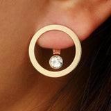 New Crystal Flower Drop Earrings for Women Fashion Jewelry Gold colour Rhinestones Earrings Gift for Party Best Friend daiiibabyyy