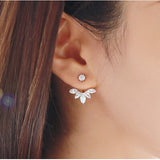 New Crystal Flower Drop Earrings for Women Fashion Jewelry Gold colour Rhinestones Earrings Gift for Party Best Friend daiiibabyyy