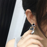 New Crystal Flower Drop Earrings for Women Fashion Jewelry Gold colour Rhinestones Earrings Gift for Party Best Friend daiiibabyyy