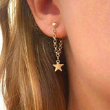 New Crystal Flower Drop Earrings for Women Fashion Jewelry Gold colour Rhinestones Earrings Gift for Party Best Friend daiiibabyyy