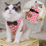 S/M/L Pet Chest Strap Cat Dog Harness Leash Fashion Kitten Puppy Vest Harness Leads Pet Clothes with Bowknot For Small Dogs Cat daiiibabyyy