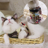 S/M/L Pet Chest Strap Cat Dog Harness Leash Fashion Kitten Puppy Vest Harness Leads Pet Clothes with Bowknot For Small Dogs Cat daiiibabyyy