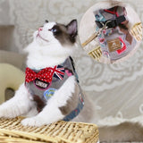 S/M/L Pet Chest Strap Cat Dog Harness Leash Fashion Kitten Puppy Vest Harness Leads Pet Clothes with Bowknot For Small Dogs Cat daiiibabyyy