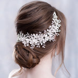 Flower Headband Wedding Hair Accessories Rhinestone Flower Bridal Tiara Headband Hair Comb Hairpins Wedding Hair Jewelry daiiibabyyy