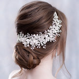 Flower Headband Wedding Hair Accessories Rhinestone Flower Bridal Tiara Headband Hair Comb Hairpins Wedding Hair Jewelry daiiibabyyy