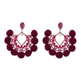 FASHIONSNOOPS Boho Statement Jewelry Long Tassel Big Earring Dangle Drop Crystal Earring For Women Oorbellen daiiibabyyy