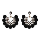 FASHIONSNOOPS Boho Statement Jewelry Long Tassel Big Earring Dangle Drop Crystal Earring For Women Oorbellen daiiibabyyy