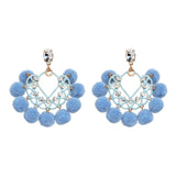 FASHIONSNOOPS Boho Statement Jewelry Long Tassel Big Earring Dangle Drop Crystal Earring For Women Oorbellen daiiibabyyy