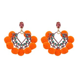 FASHIONSNOOPS Boho Statement Jewelry Long Tassel Big Earring Dangle Drop Crystal Earring For Women Oorbellen daiiibabyyy